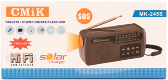CMIK MK-245S 多功能太阳能手摇应急收音机, 圖1