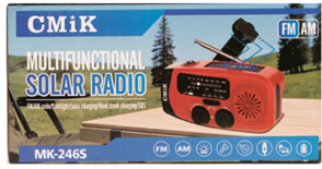 CMIK MK-246S 多功能太陽能緊急收音機, 圖1